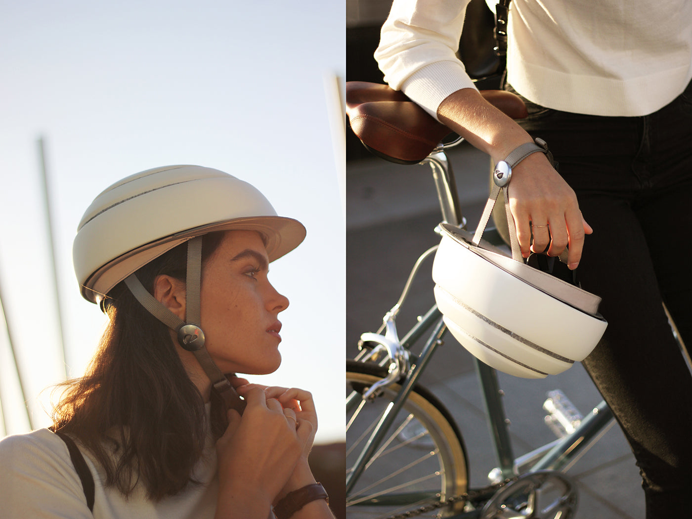 Closca creates accessories for folding Helmet to shield cyclists from the cold and dark (DEZEEN)